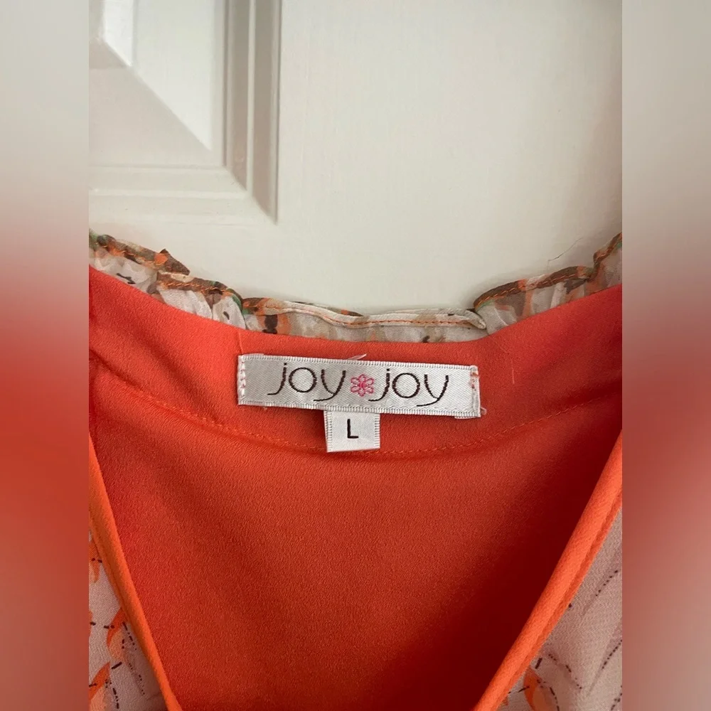 Orange Pattern Spring Dress - Picture 4 of 5